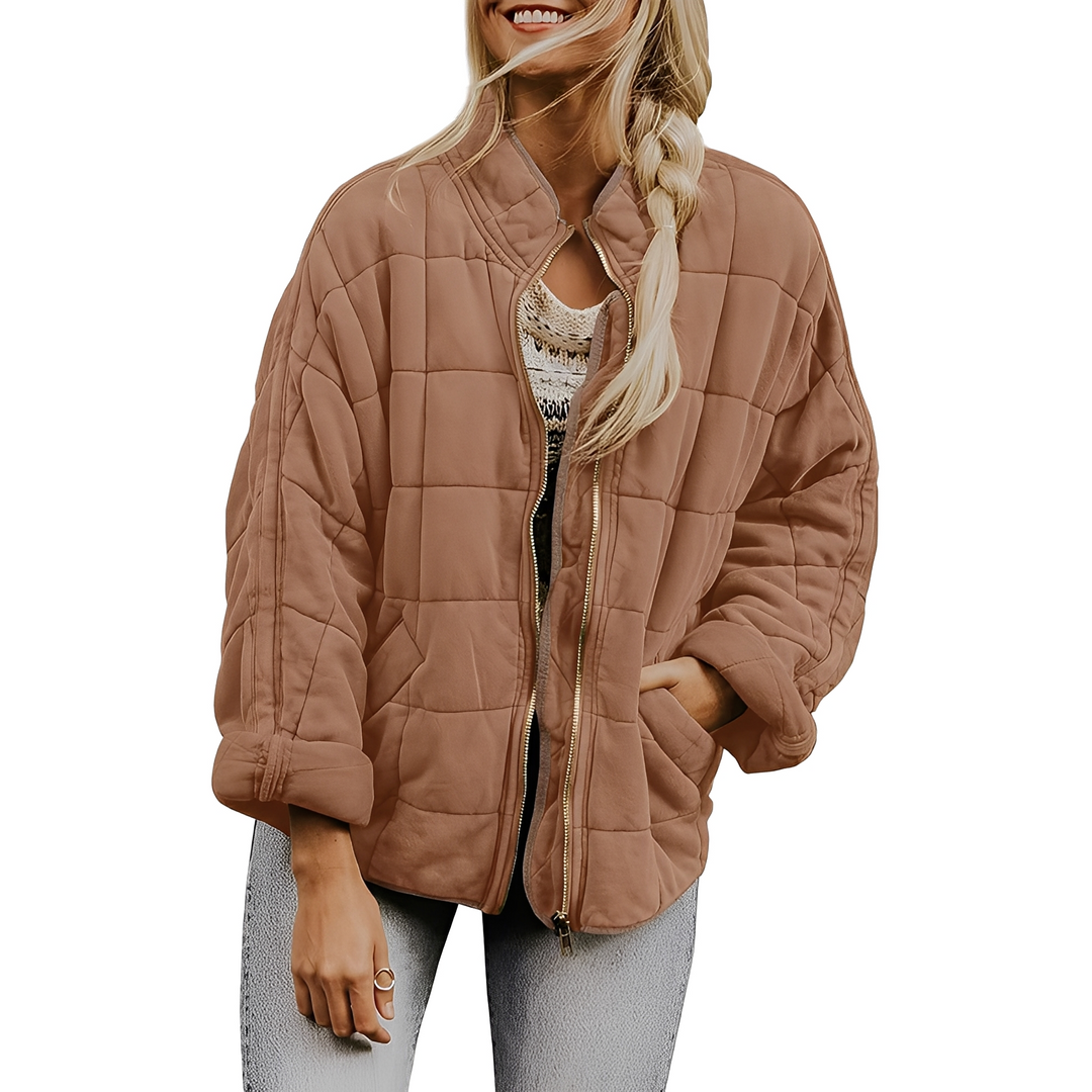 R&B | Frauenjacke mit leicht gestepptem Muster und Taschen