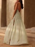 Einzigartiges gefaltetes Patchwork-Kleid
