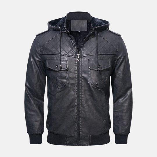 R&B | Hooded Lederjacke