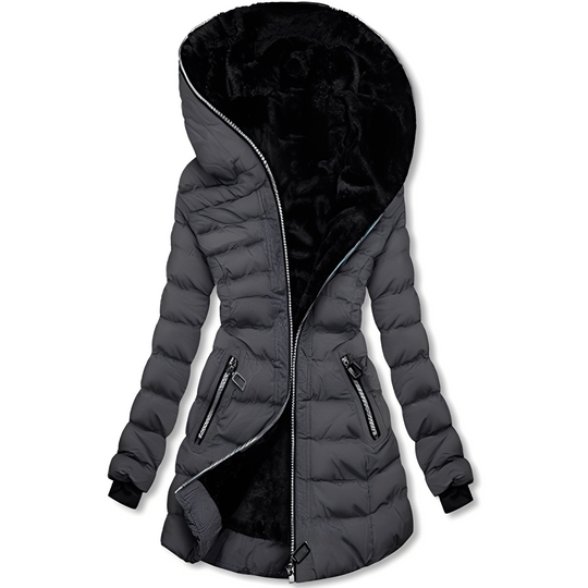 R&B | Moderne Winterjacke mit Kapuze für Frauen