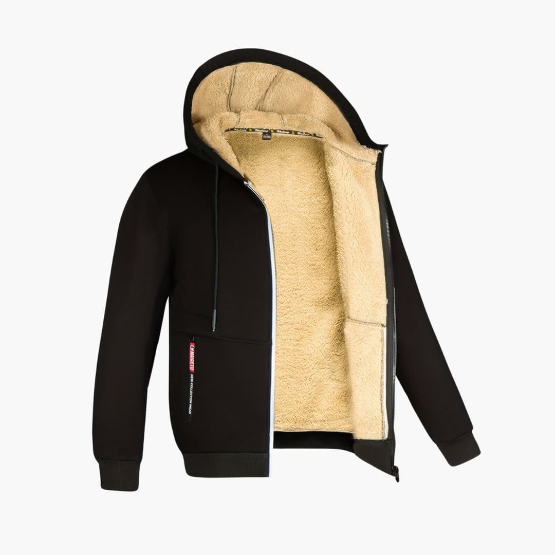 R&B | Gemütliche Fleecegefütterte Jacke mit Kapuze für Herren