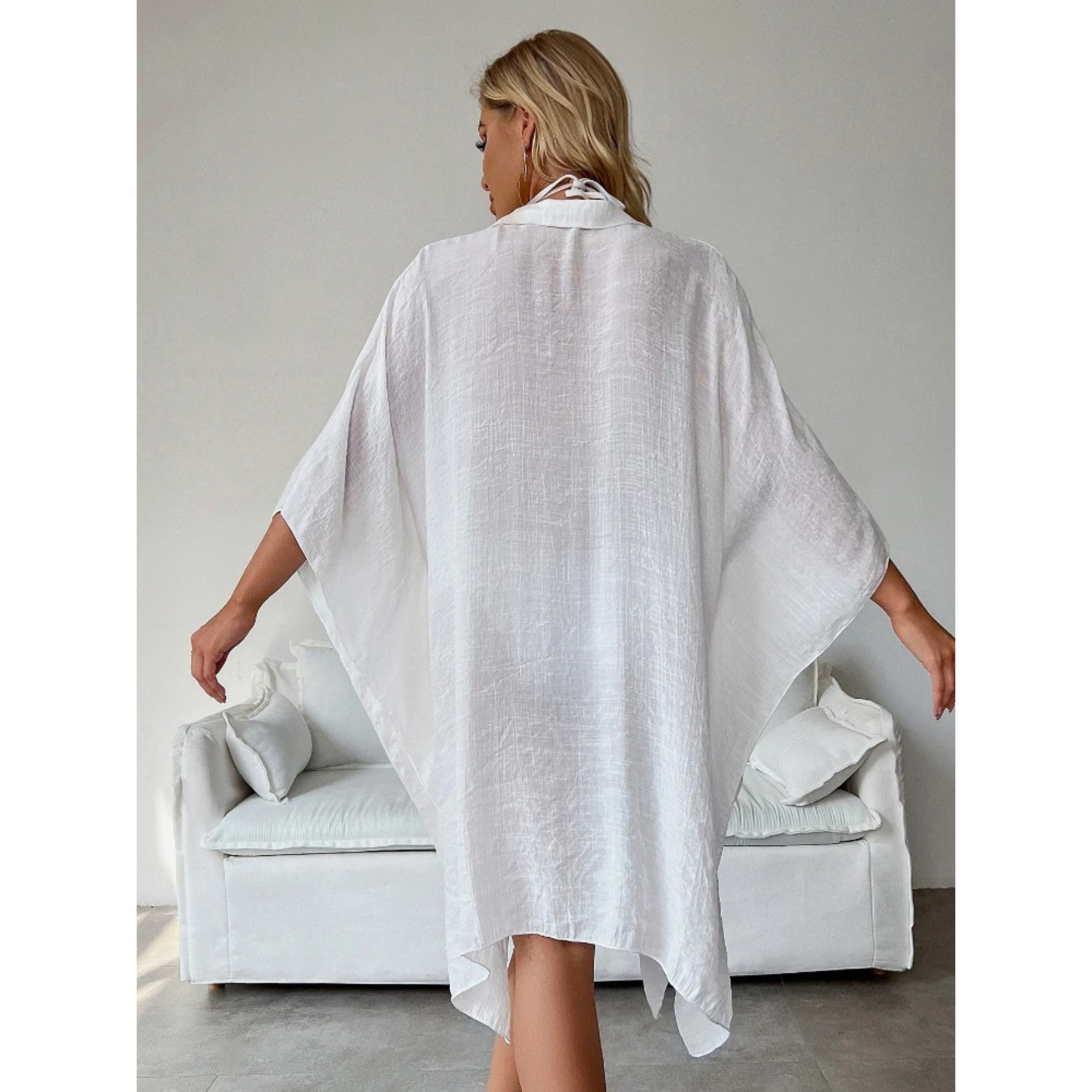 Vielseitiger F maus-Strandkimono mit Knöpfen