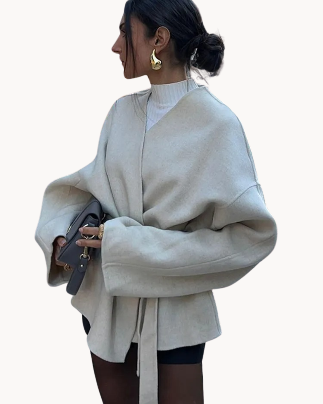 R&B | Taillierte Damenjacke mit Schickem Gürteldesign