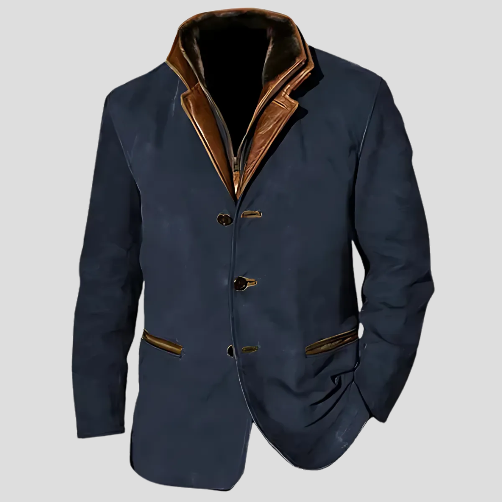 R&B | Retro Kontrastkragenjacke für Herren