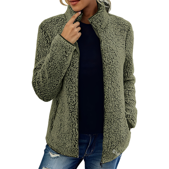 R&B | Eleganter Fleece-Veloursmantel für Damen
