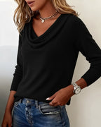 R&B | Langärmeliger Pullover mit Plüschkragen