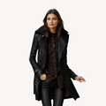 R&B | Damen Leder-Trenchcoat