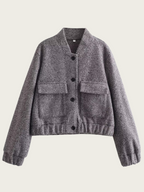 R&B | Kurze graue Wolljacke für Frauen Mauwi