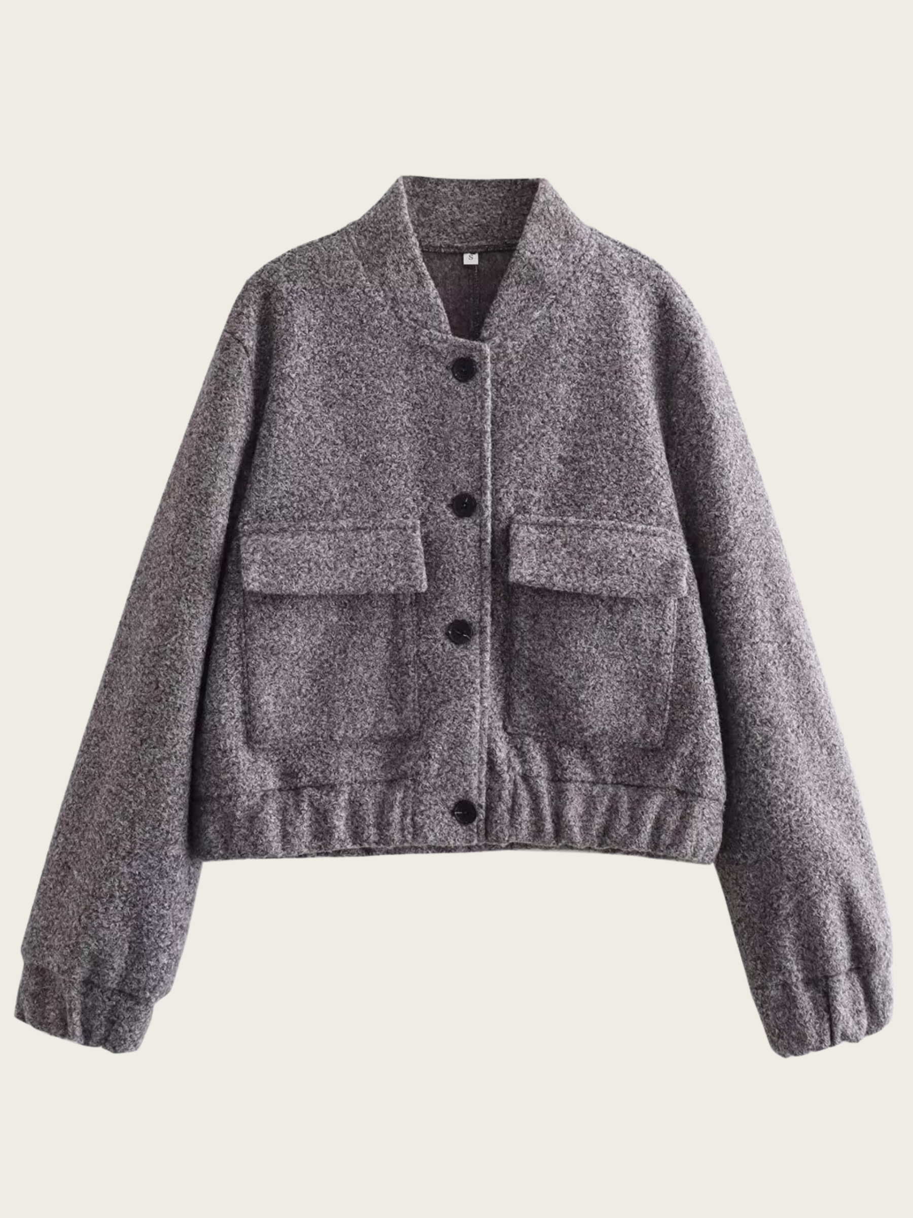 R&B | Kurze graue Wolljacke für Frauen Mauwi