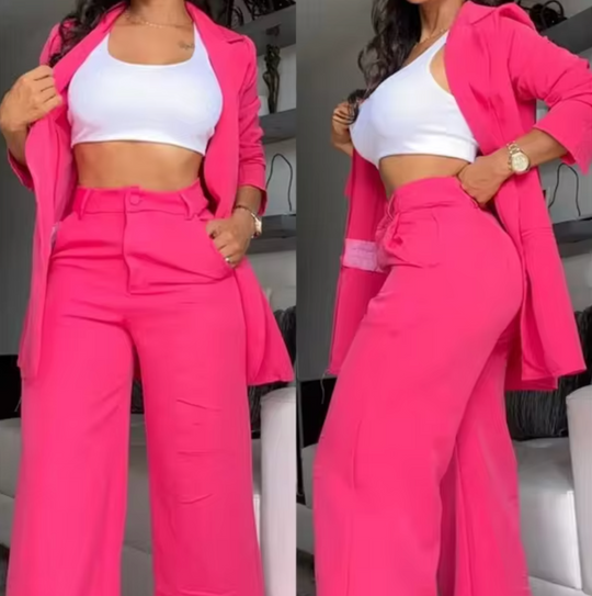 R&B | Langärmlige Blazer- und Hosen-Set