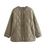 R&B | Bequemes Rundhals gepolstertes Jacket mit Knöpfen Ideal für Herbst/Winter