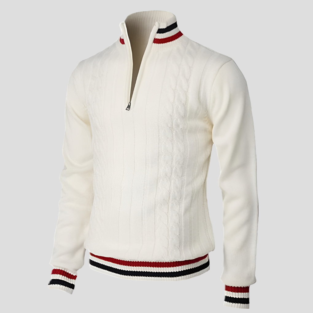 R&B | Stilvolle Reißverschluss-Strickjacke für Herren