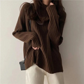 R&B | Pullover mit hohem Kragen für Frauen Lang