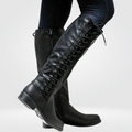 Damen Stiefel Hoch Bequem und Atmungsaktiv Textil R&B