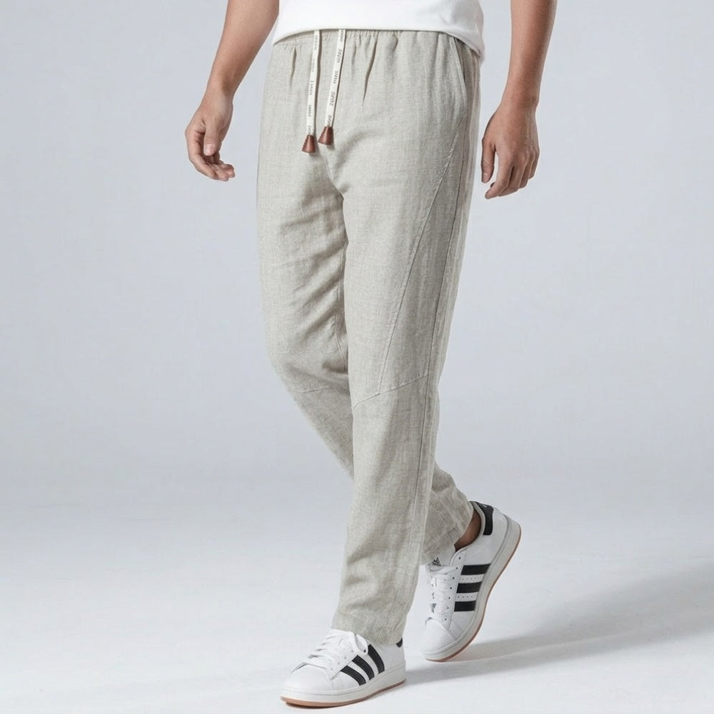 Unisex Minimalistische Leinenhose