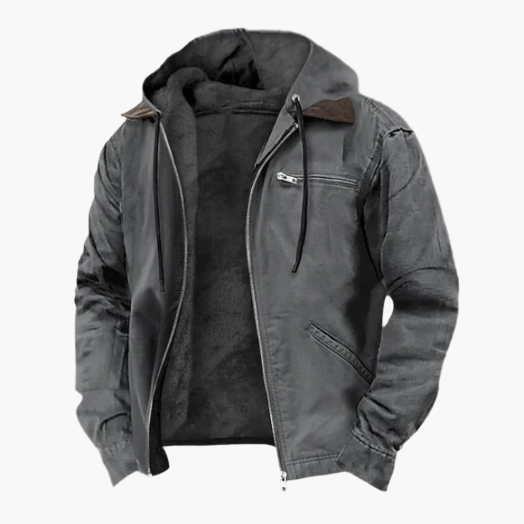 R&B | Freizeitjacke mit Kapuze und Reißverschluss - Urban Streetwear Übergangsjacke