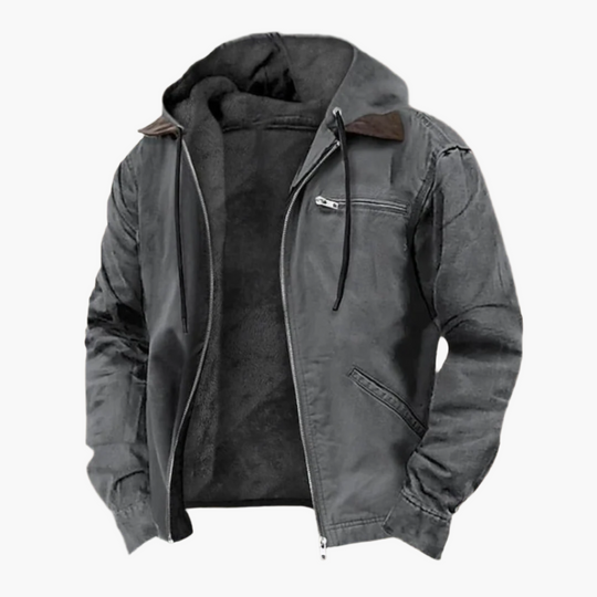 R&B | Freizeitjacke mit Kapuze und Reißverschluss - Urban Streetwear Übergangsjacke
