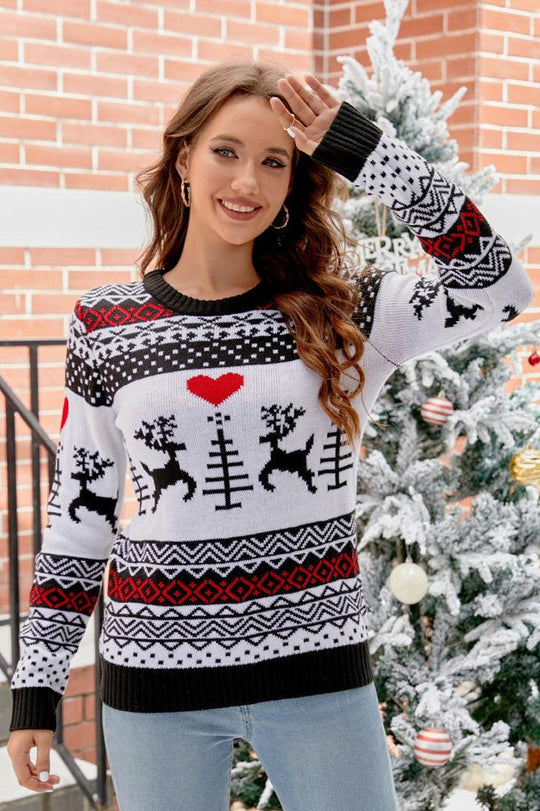 R&B | Weihnachtsbär & Geweih Strickpullover