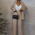 R&B | Trendiges Design High-Waist-Paillettenanzug