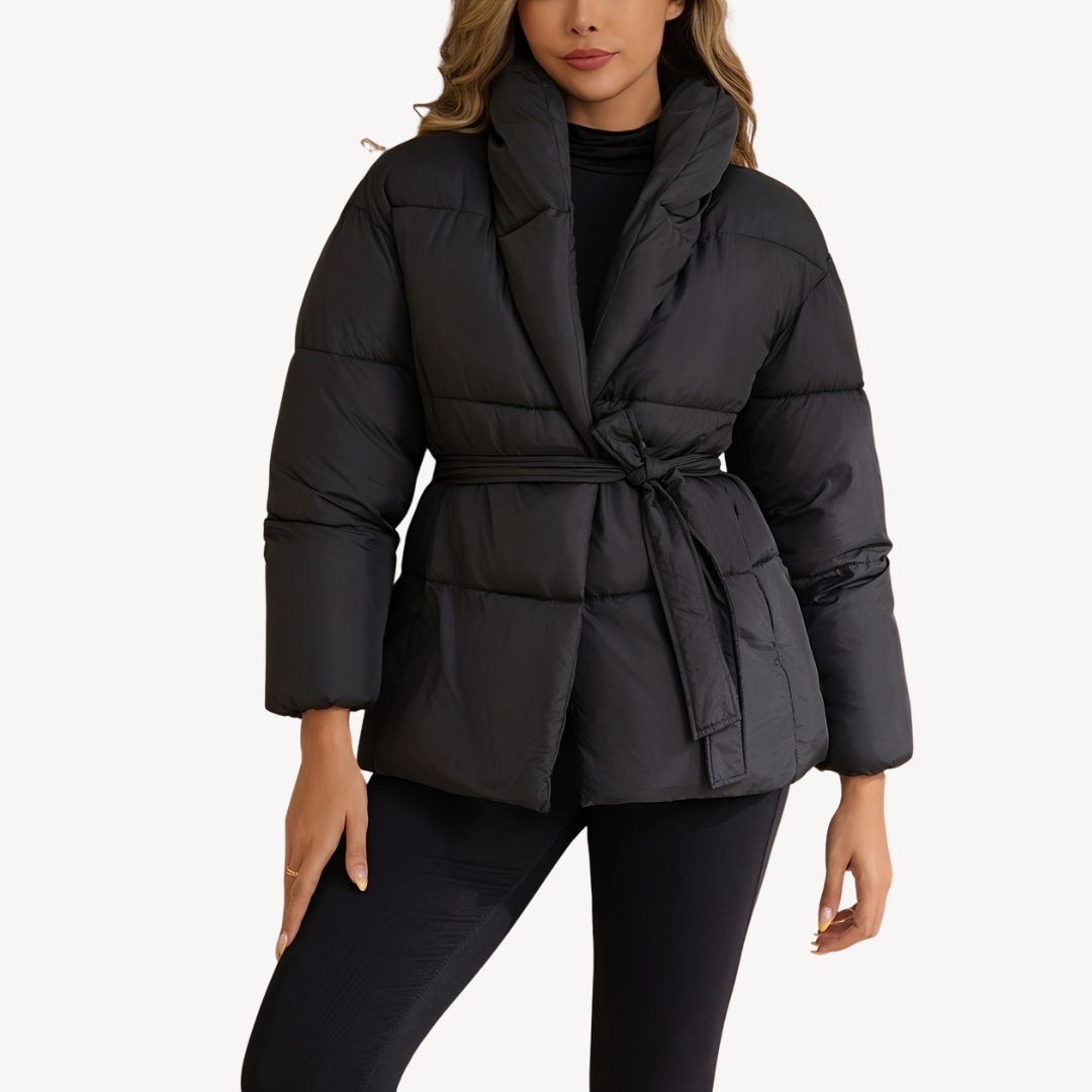 R&B | Damen Pufferjacke mit Gürtel