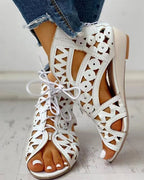 R&B | Flache Sandalen Im Ethnischen Stil mit Aussparung
