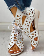 R&B | Flache Sandalen mit Cutouts für Frauen