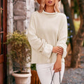 R&B | Schlichter Einfarbiger Strickpullover Für Damen
