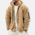 R&B | Kapuzenpullover Sherpa Fleece Lässiger Schnitt Reißverschluss Gerippte Bündchen