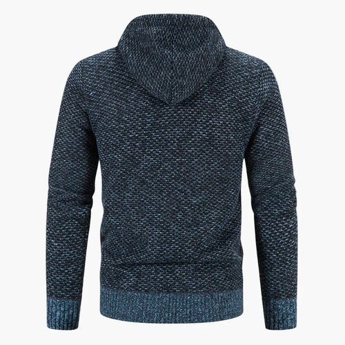 R&B | Strick-Kapuzenjacke für Herbst und Winter - Komfortabler Freizeit-Hoodie mit Reißverschluss