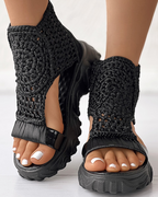 R&B | Gestrickte Elastische Sommersandalen