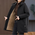 R&B | Warme fleecegefütterte gesteppte Jacke in einfarbiger Ausführung mit Reißverschluss Ideal für Herbst/Winter