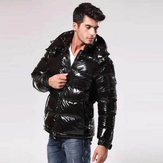 R&B - Glänzende Herren-Pufferjacke