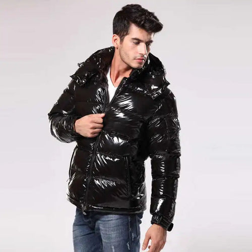 R&B - Glänzende Herren-Pufferjacke