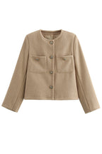 R&B | Figurbetonte Bouclé-jacke Dekorative Knöpfe Raffiniert und Modern