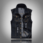 R&B Stylische Denim Weste für Herren