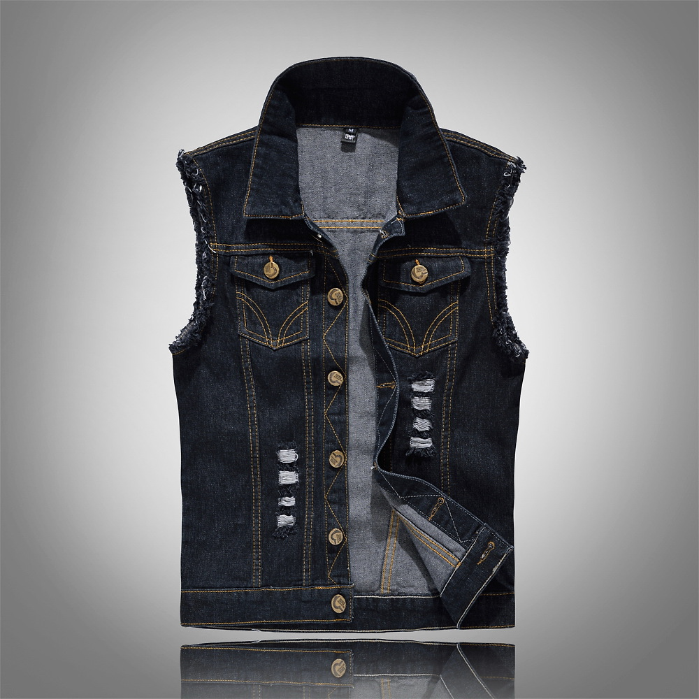 R&B Stylische Denim Weste für Herren