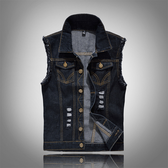 R&B Stylische Denim Weste für Herren