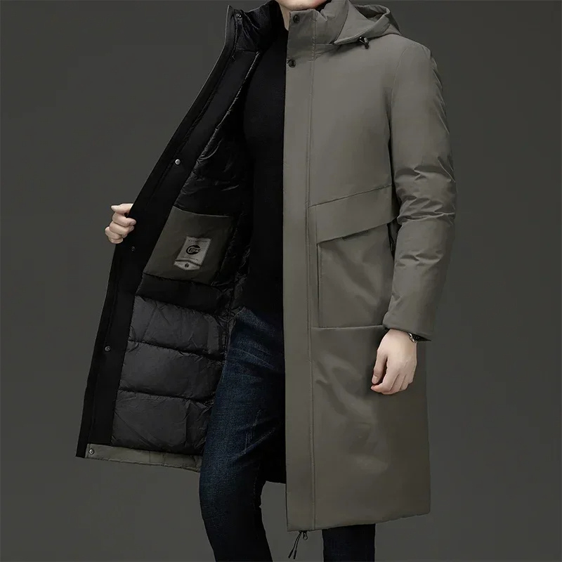 R&B | Herren Longline Parka - Mit Kapuze und isolierter Fütterung