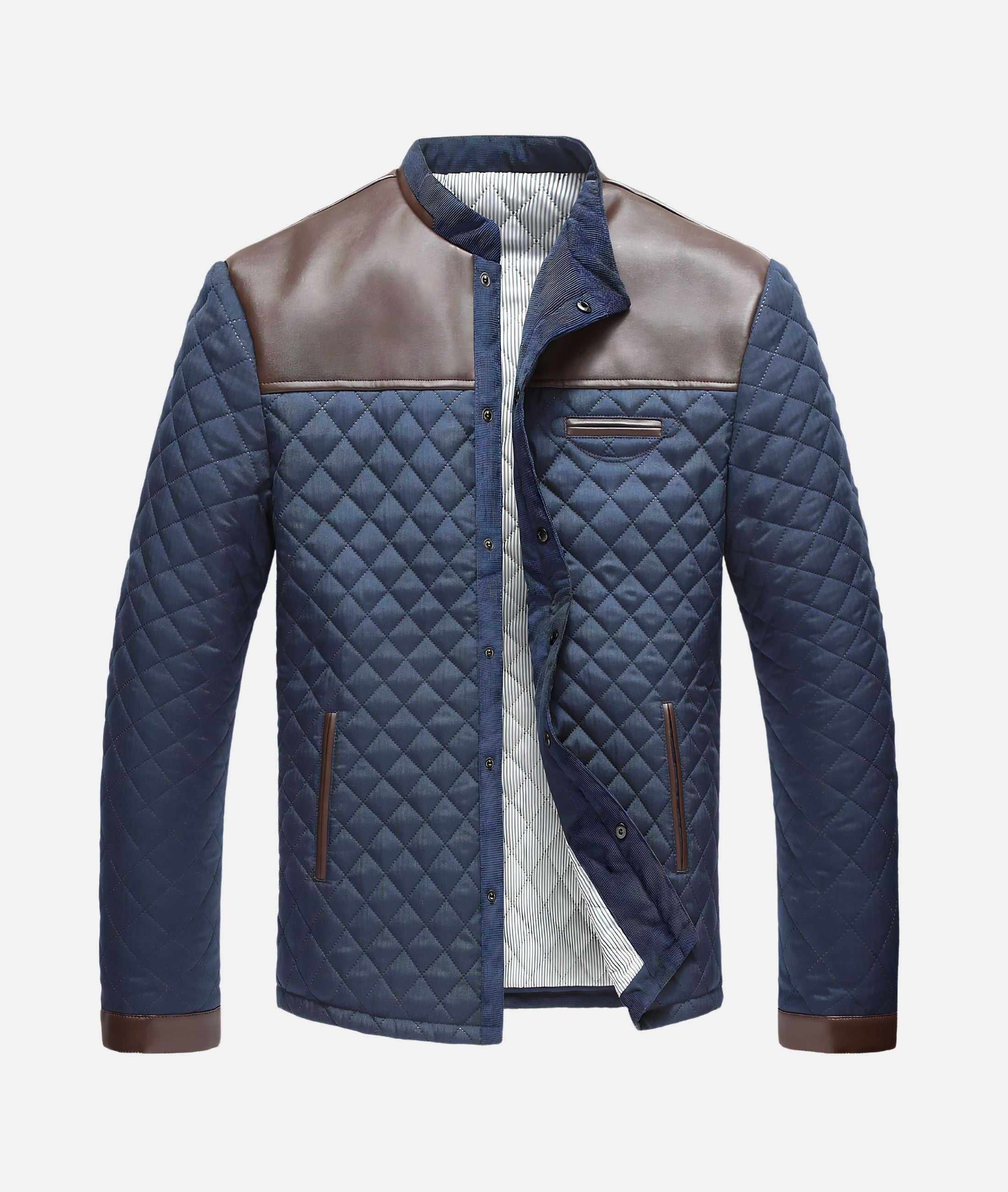 R&B | Herren Knopfleiste Steppjacke