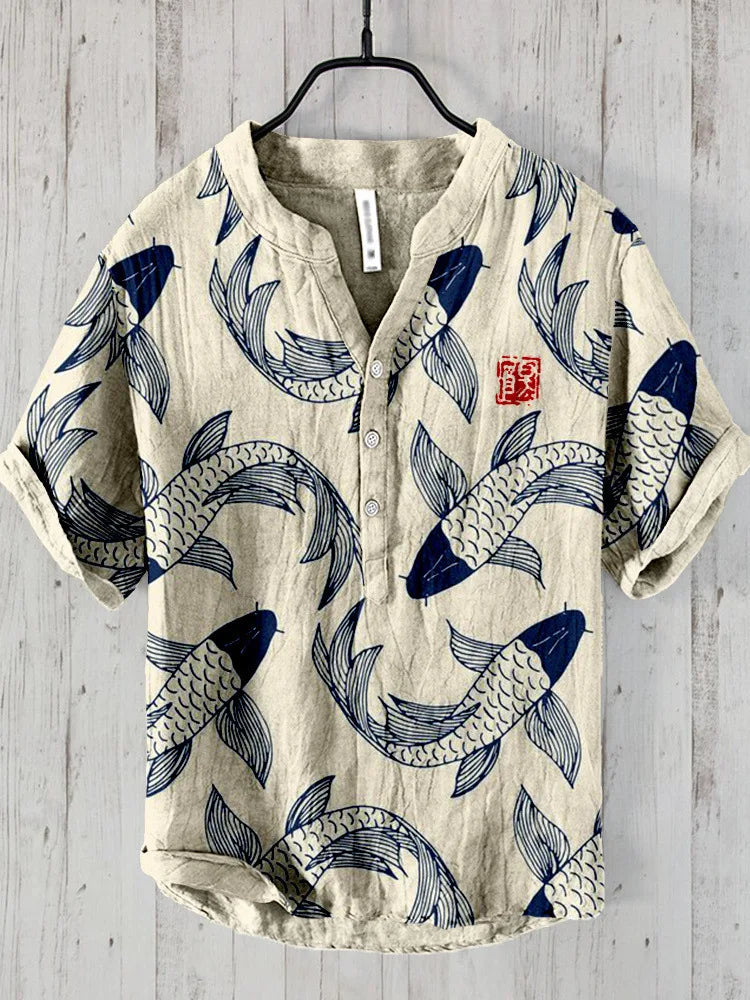R&B | Vintage Fisch Japanische Kunst Shirt