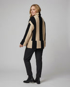 R&B | Pullover - Damen Herbst Hochkragen Zweifarbiger Strickpullover