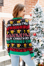 R&B | Weihnachts Cartoon Rentier Strickpullover