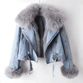 R&B | Urban Eleganz Denim & Pelzjacke