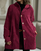 R&B | Damen Freizeit Cordjacke Mit Kapuze
