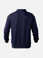R&B | Halb-Zip Pullover mit Strukturmuster - Smart-Casual Stil für Alltag und Büro