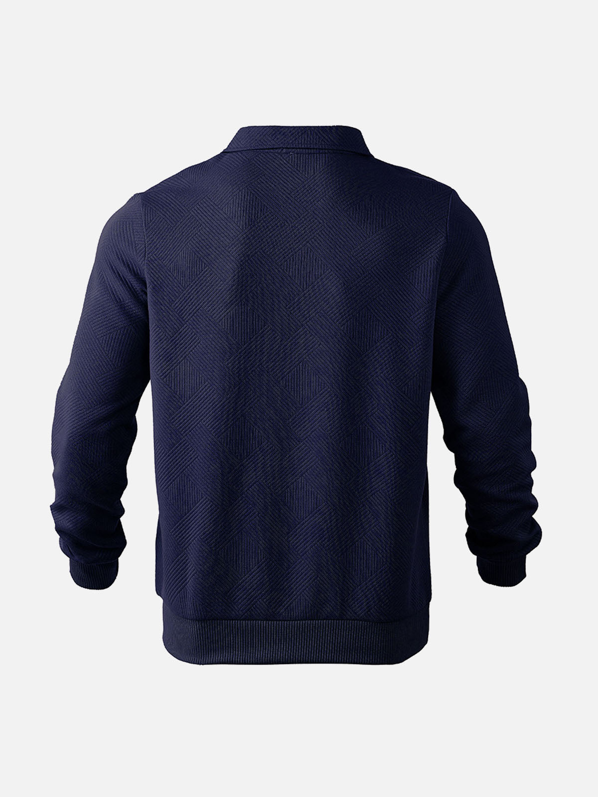 R&B | Halb-Zip Pullover mit Strukturmuster - Smart-Casual Stil für Alltag und Büro