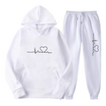 R&B | Damen Kapuzenpullover Trainingsanzug Satz mit Druck