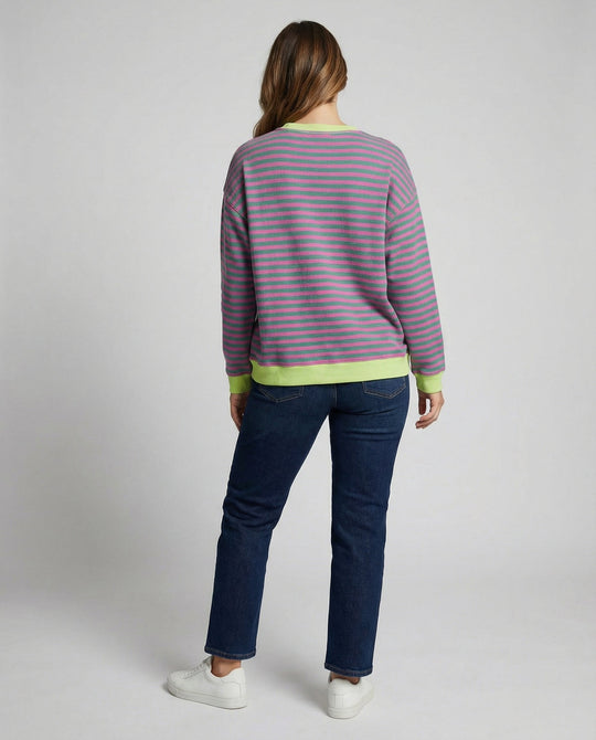 Gestreifter Oversized Pullover Damen | R&B