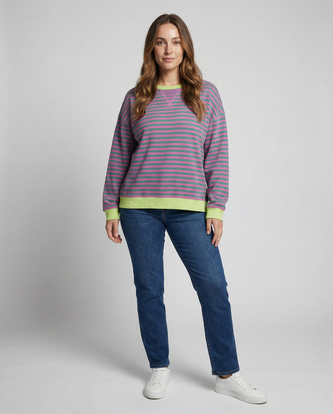 Gestreifter Oversized Pullover Damen | R&B