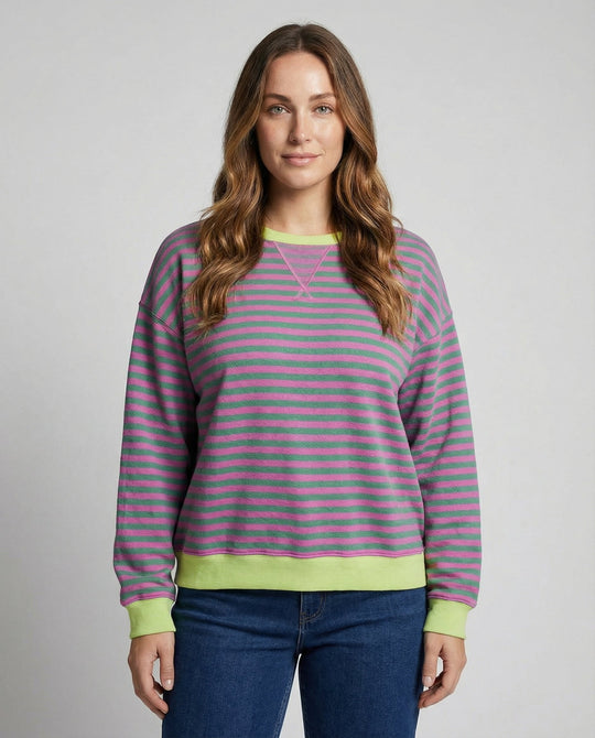 Gestreifter Oversized Pullover Damen | R&B